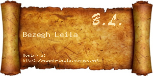 Bezegh Leila névjegykártya